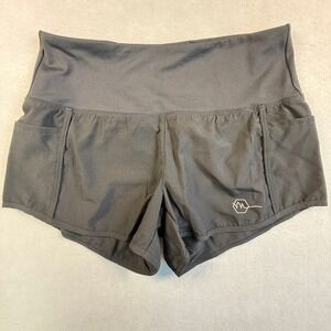 Maven Thread Womens Black High Waisted Running Shorts with Pockets Size S